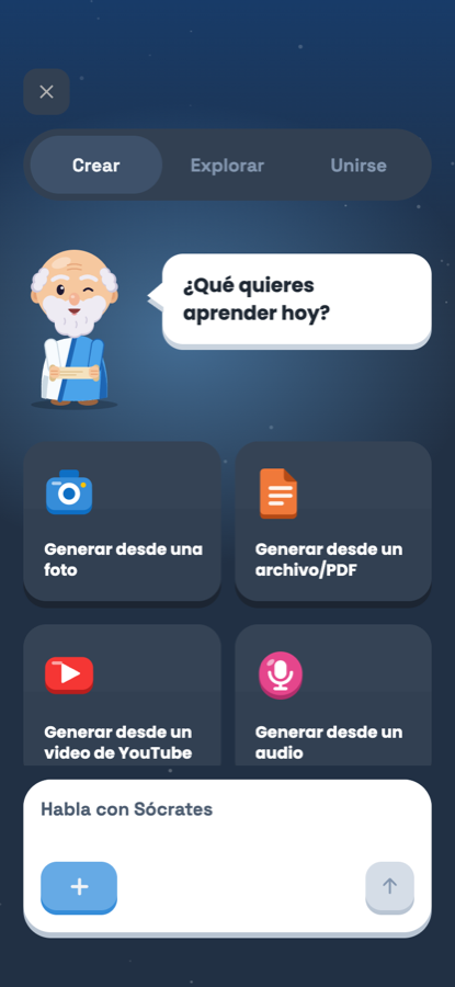 Estudito — crear curso desde foto, PDF, YouTube o audio